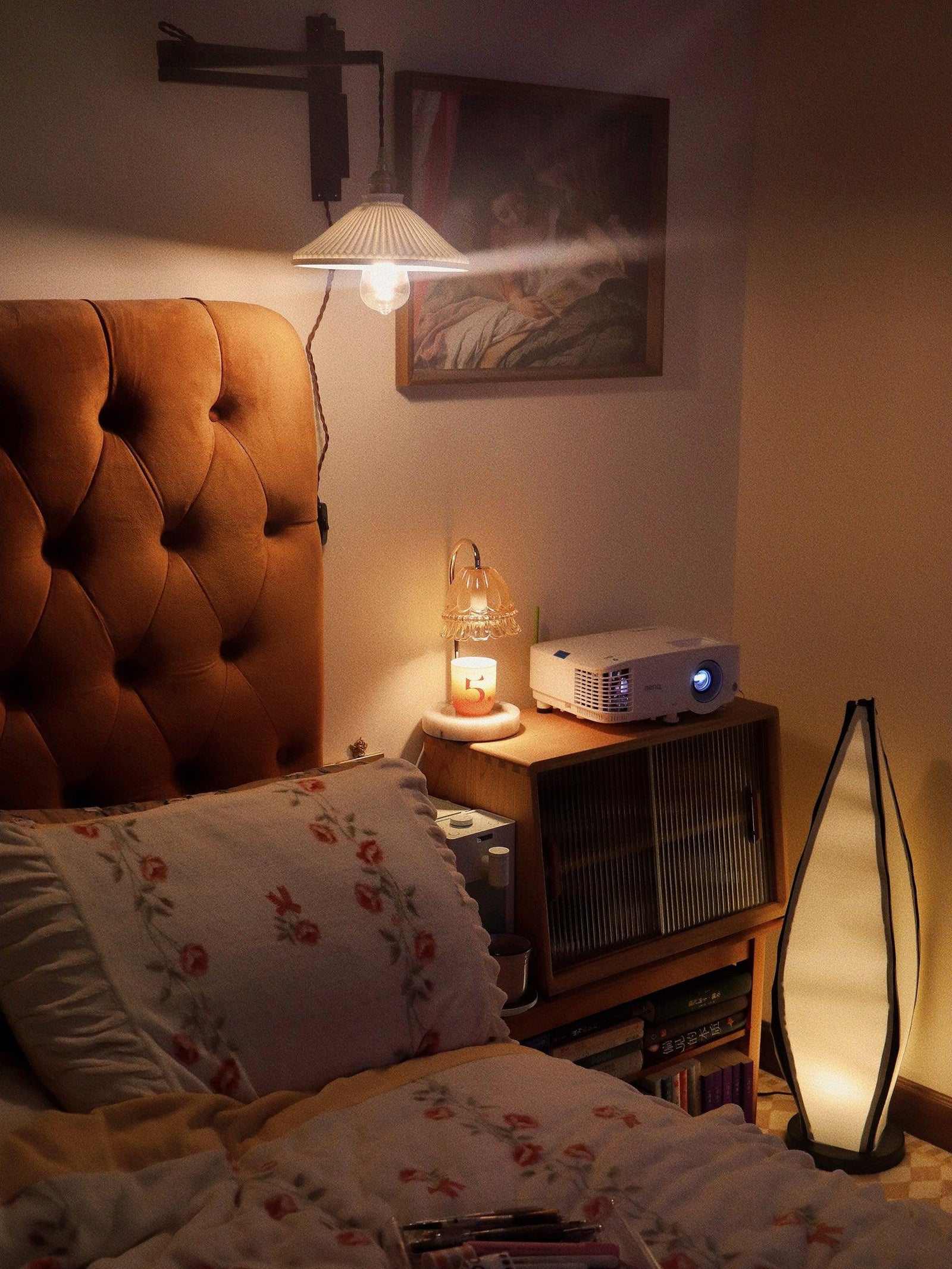 Circular Walnut Nordic Inspired Wall Lamp