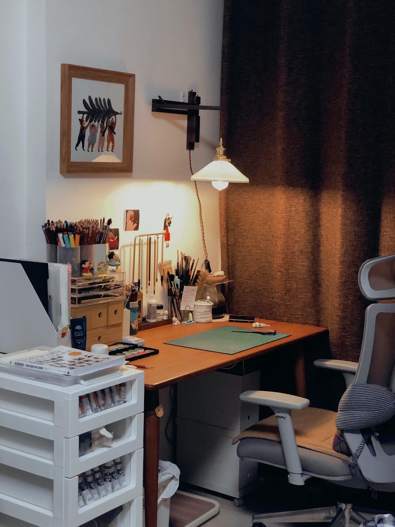 Circular Walnut Nordic Inspired Wall Lamp