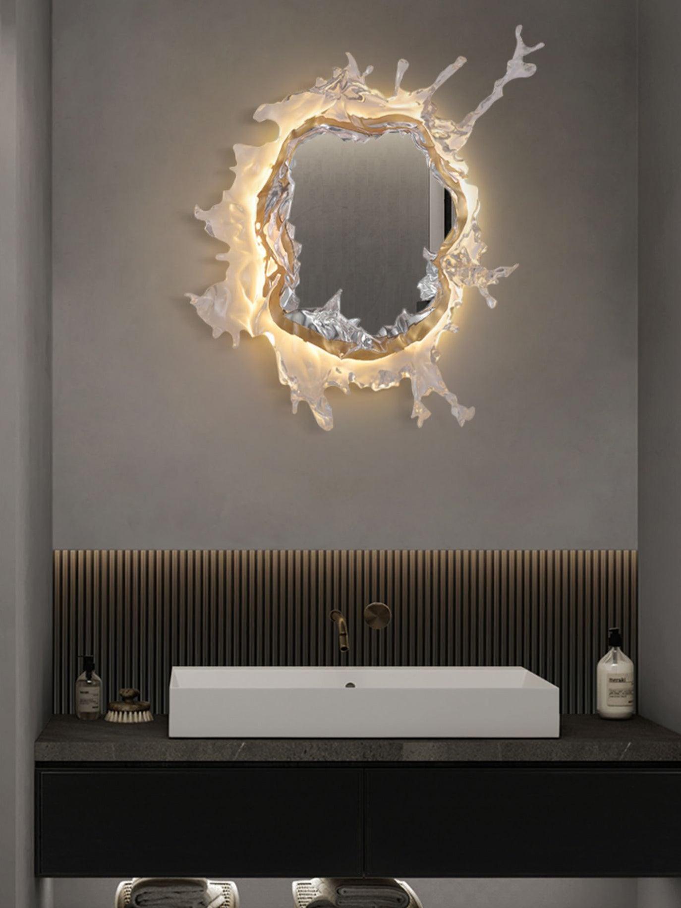Water Drop Contemporary Mirrored Glass Wall Sconce