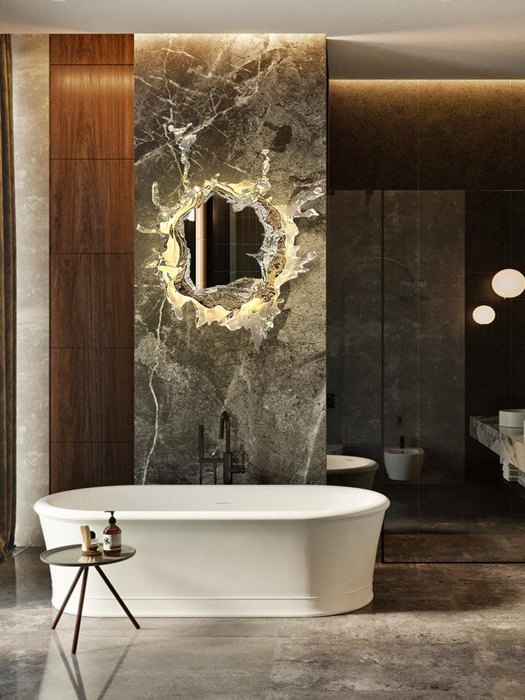 Water Drop Contemporary Mirrored Glass Wall Sconce