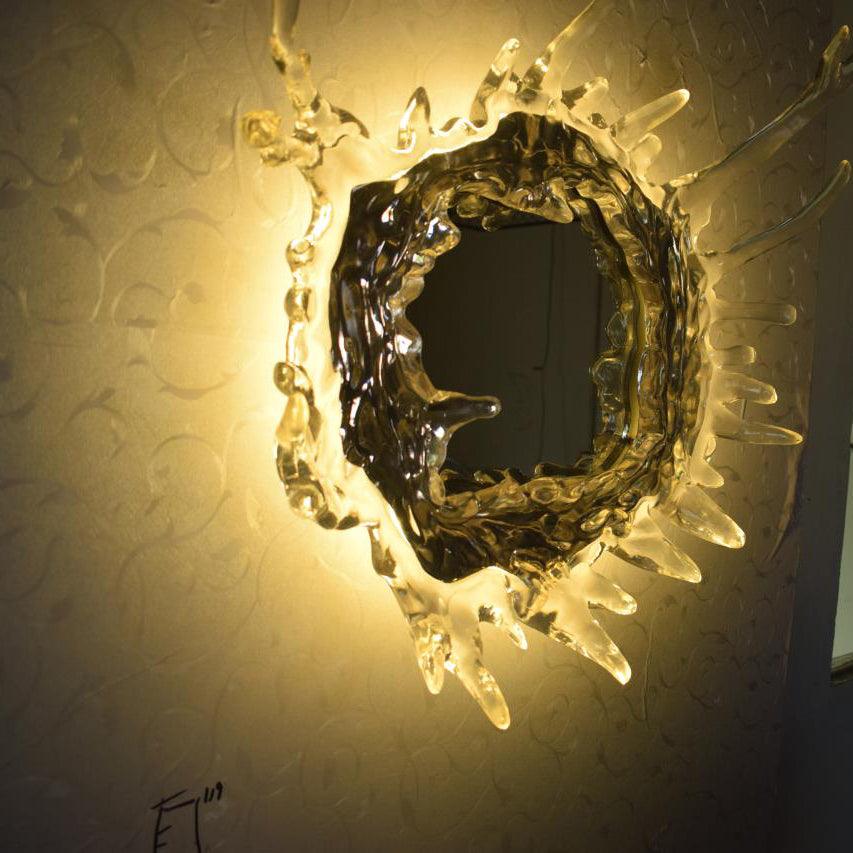 Water Drop Contemporary Mirrored Glass Wall Sconce
