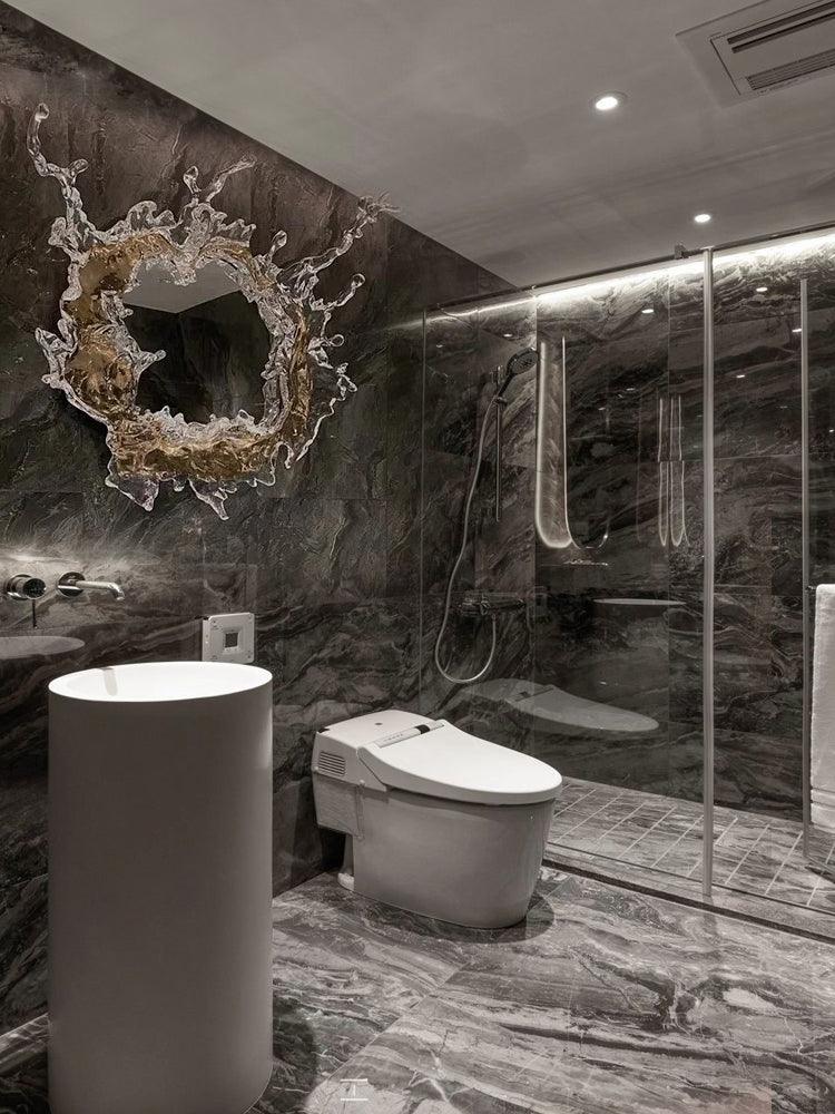 Water Drop Contemporary Mirrored Glass Wall Sconce