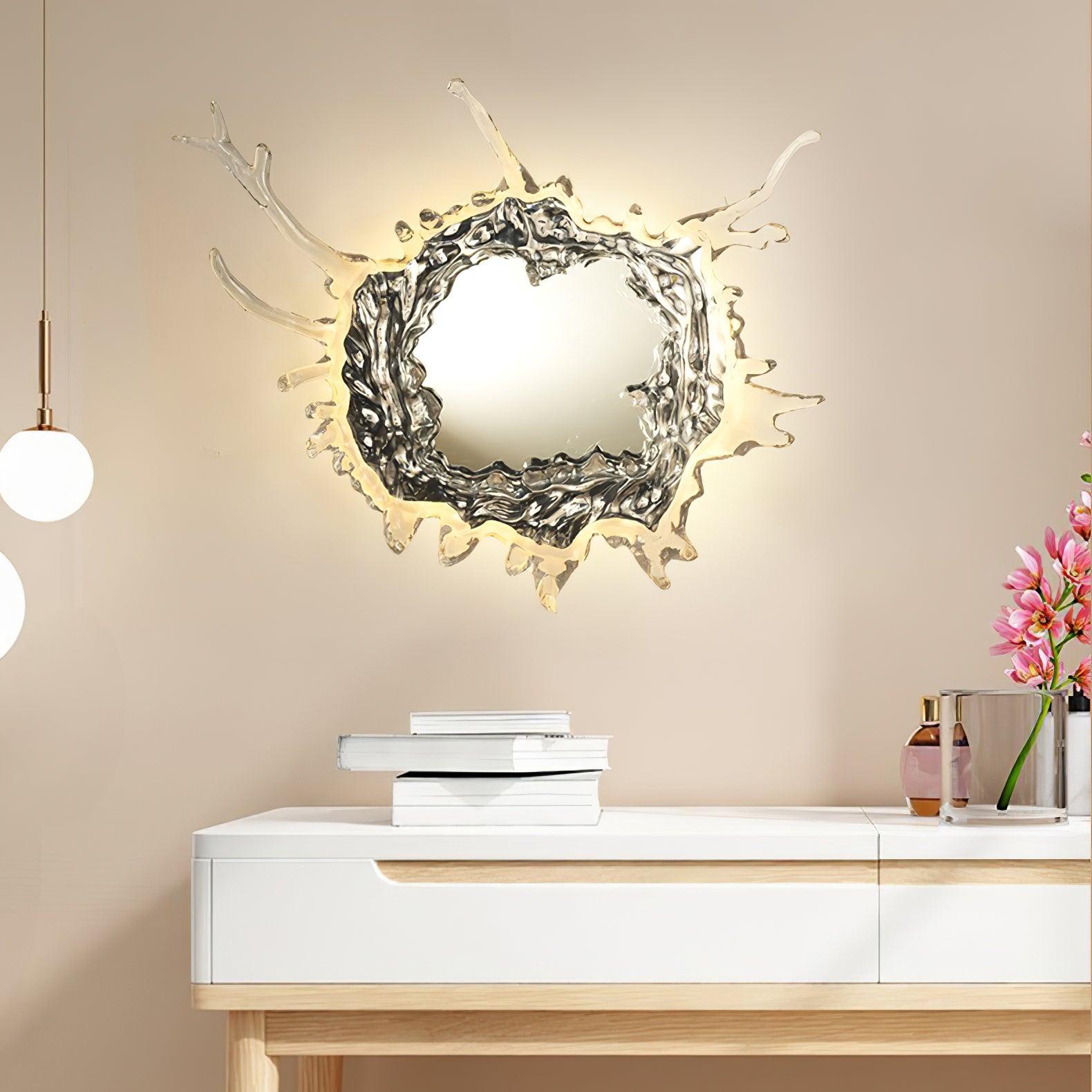 Water Drop Contemporary Mirrored Glass Wall Sconce
