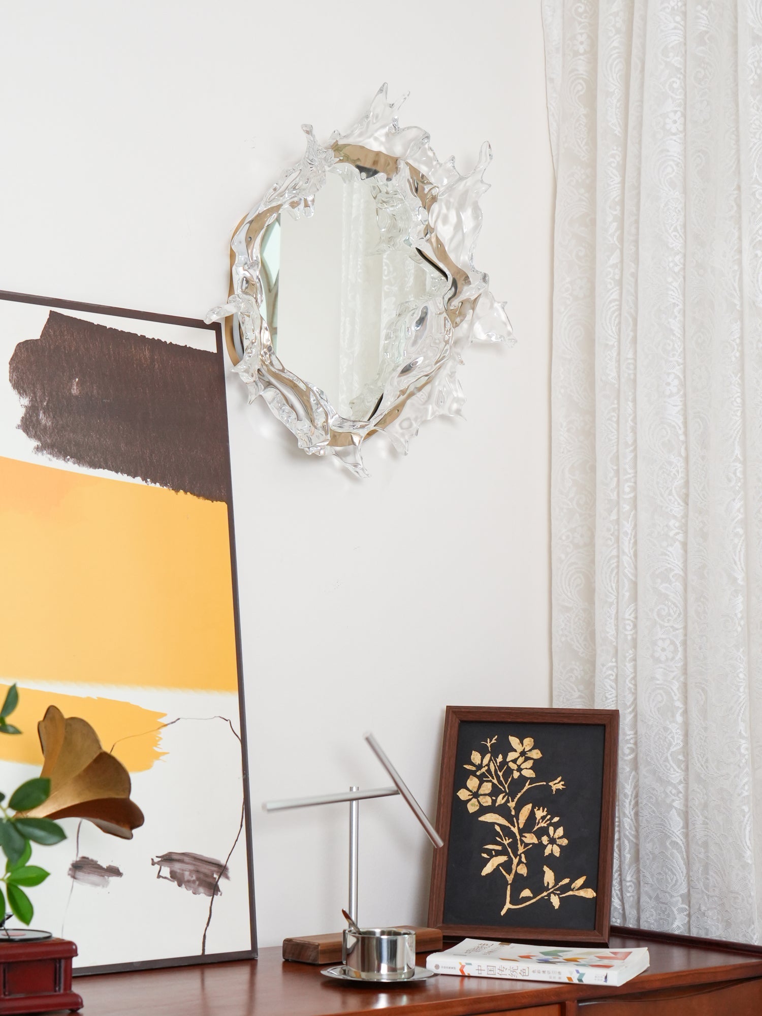 Water Drop Contemporary Mirrored Glass Wall Sconce