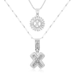 Load image into Gallery viewer, 2pc 14k Diamond Letter Initial Necklaces