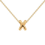 Load image into Gallery viewer, Dainty Bubble Letter Initial Necklace