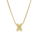Load image into Gallery viewer, Diamond Bubble Letter Initial Necklace