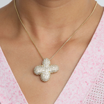 Load image into Gallery viewer, Chunky Bubble Diamond Dazzle Initial Necklaces