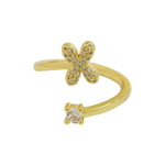 Load image into Gallery viewer, Dainty Bubble Diamond Wrap Initial Ring
