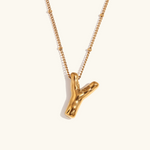 Load image into Gallery viewer, Balloon Gold Initial Necklace