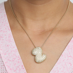Load image into Gallery viewer, Chunky Bubble Diamond Dazzle Initial Necklaces