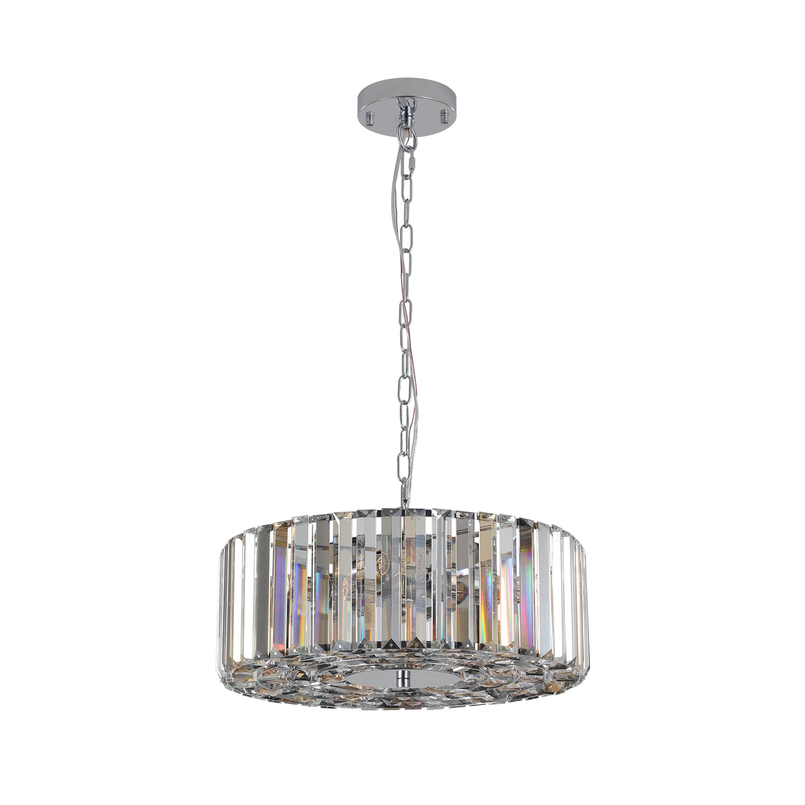 Baguette Crystal Modern Round Chandelier