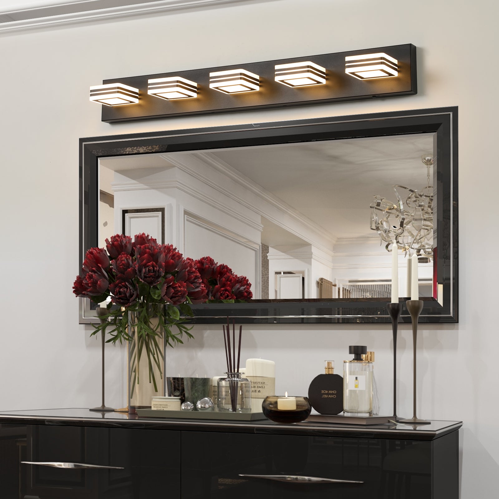 Sleek Modern 5-Light LED Vanity Light