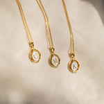 Load image into Gallery viewer, Accented Initial Chain Charm Necklace