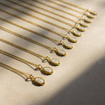 Load image into Gallery viewer, Accented Initial Chain Charm Necklace