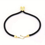 Load image into Gallery viewer, Adjustable Angled Serif Letter Initial Bracelets