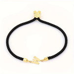 Load image into Gallery viewer, Adjustable Angled Serif Letter Initial Bracelets