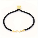 Load image into Gallery viewer, Adjustable Angled Serif Letter Initial Bracelets