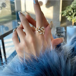 Load image into Gallery viewer, Adjustable Classy Gold Leaf Ring