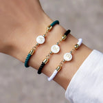 Load image into Gallery viewer, Adjustable Dainty Letter Initial Bracelet