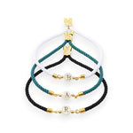 Load image into Gallery viewer, Adjustable Dainty Letter Initial Bracelet