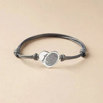 Load image into Gallery viewer, Adjustable Custom Heart Name & Fingerprint Rope Bracelet