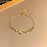 Load image into Gallery viewer, Adjustable Lucky Four Leaf Clover Bracelet