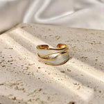 Load image into Gallery viewer, Adjustable Luxury Gold Crevice Ring