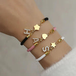 Load image into Gallery viewer, Adjustable Shape Letter Initial Bracelets