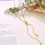 Load image into Gallery viewer, Adjustable Snake Chain Lariat Necklace