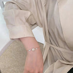 Load image into Gallery viewer, Adjustable Textured Floral Shell Diamond Bracelet