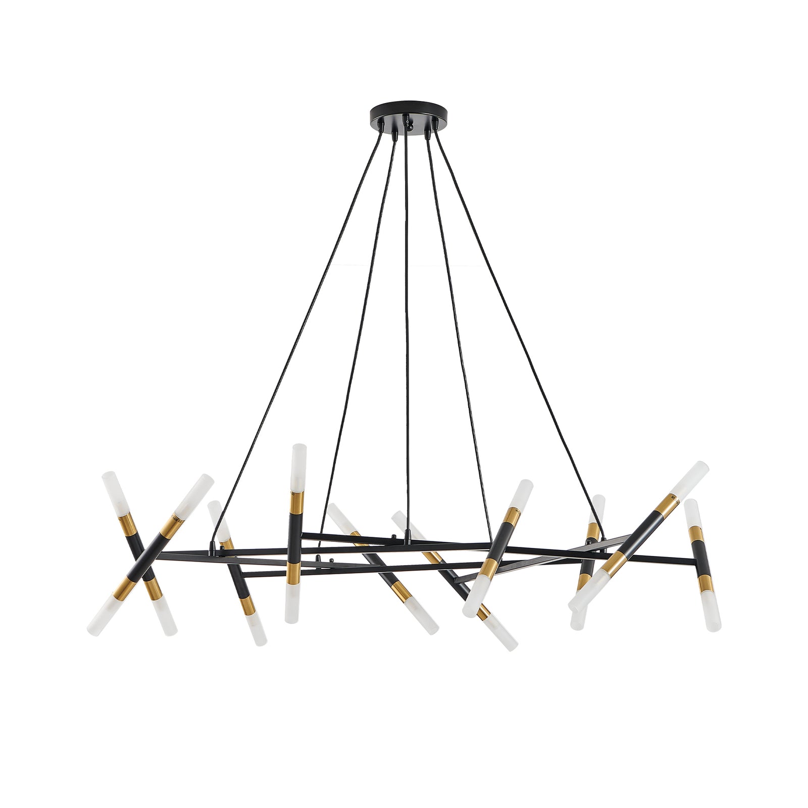 AESTIN'S DECOR Ceiling Light Black & Golden Modern Chandelier Light Fixture