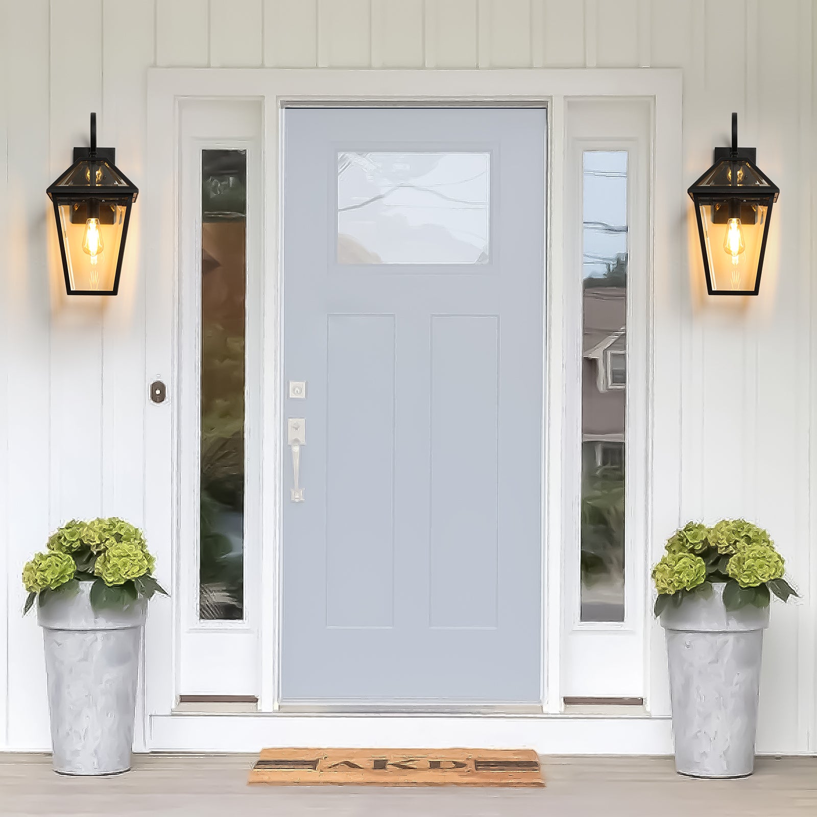 AESTIN'S DECOR Outdoor Light Pair of Outdoor Wall Lamps with Modern Lantern Design