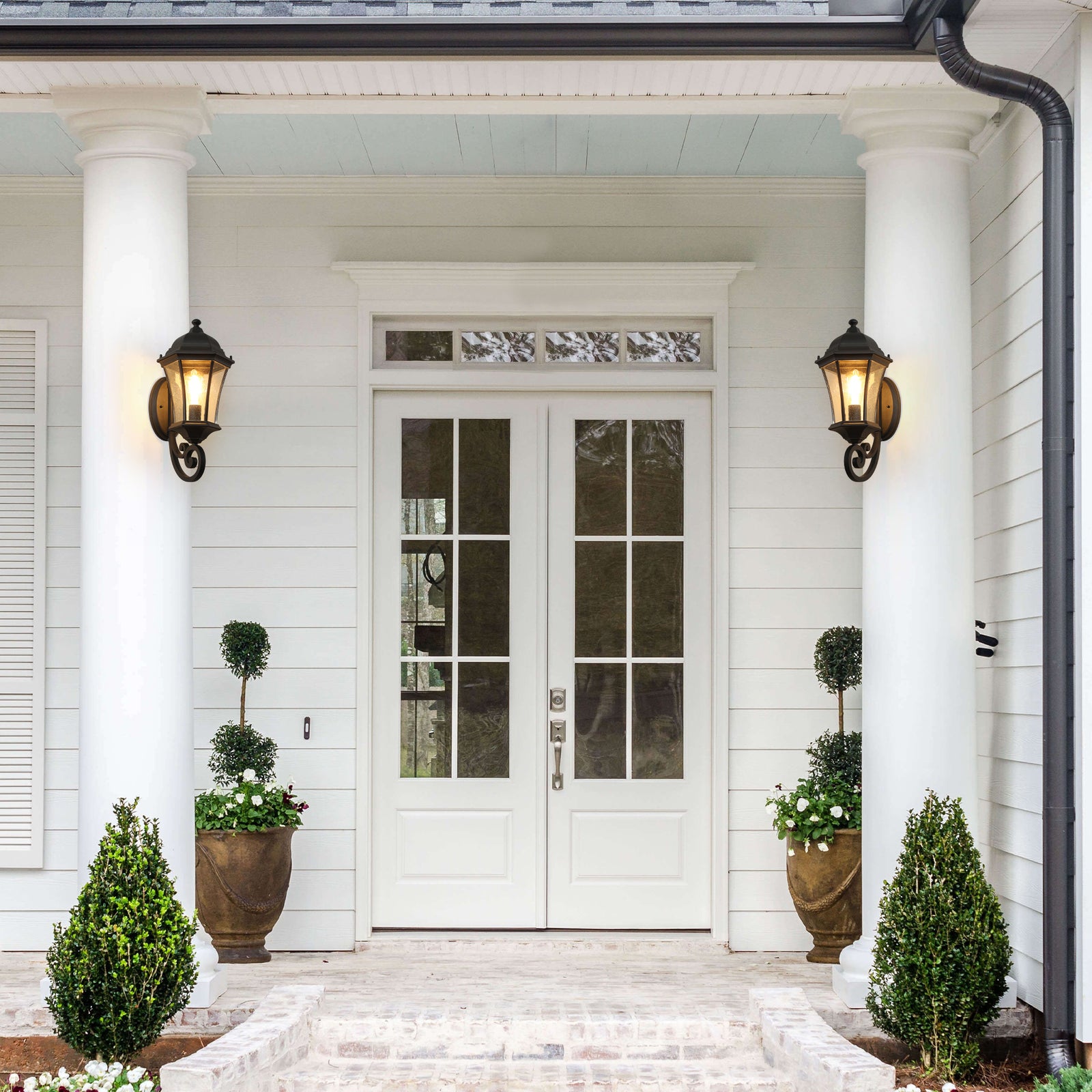 AESTIN'S DECOR Outdoor Light Waterproof Glass Traditional Outdoor Wall Light Fixture