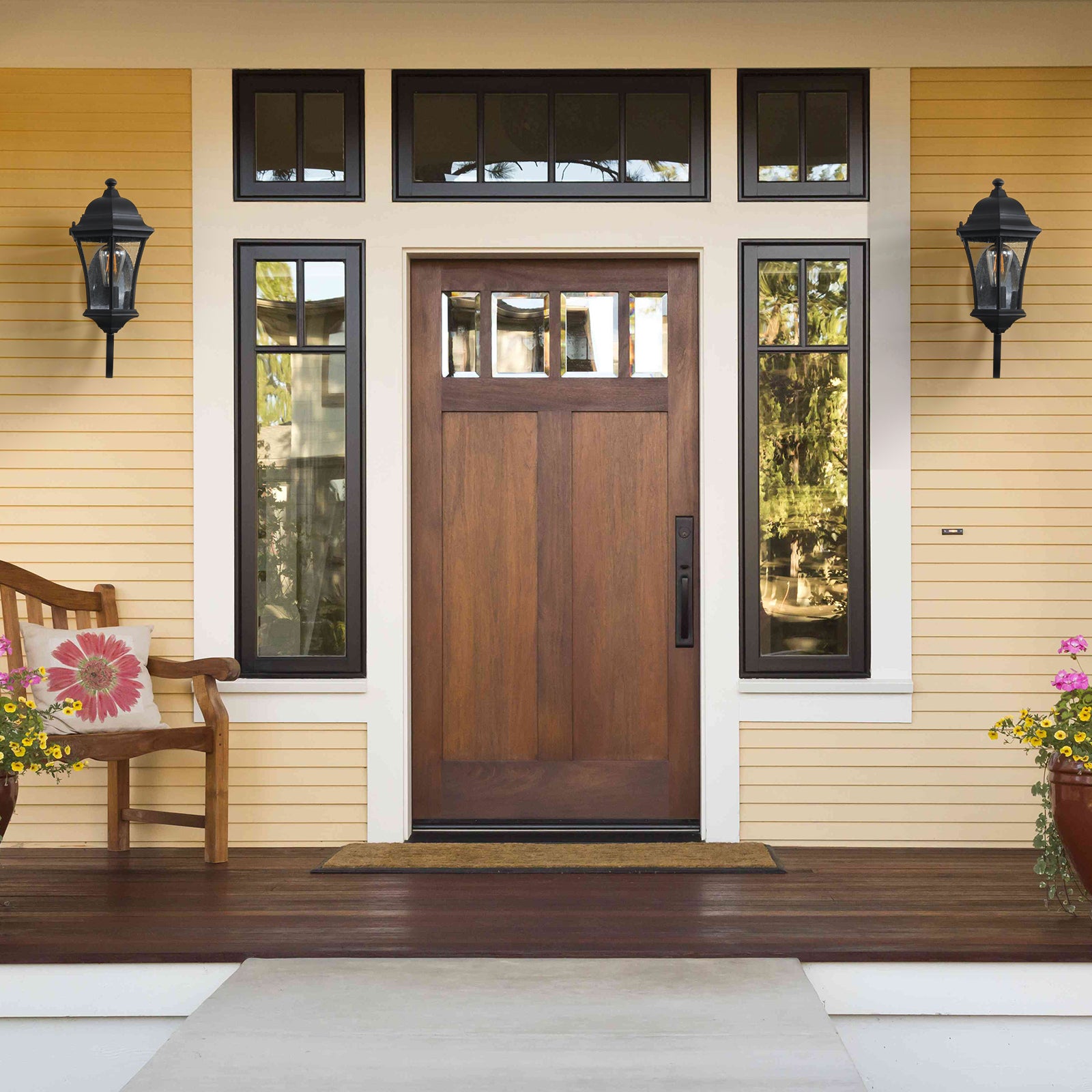 AESTIN'S DECOR Outdoor Light Waterproof Glass Traditional Outdoor Wall Light Fixture