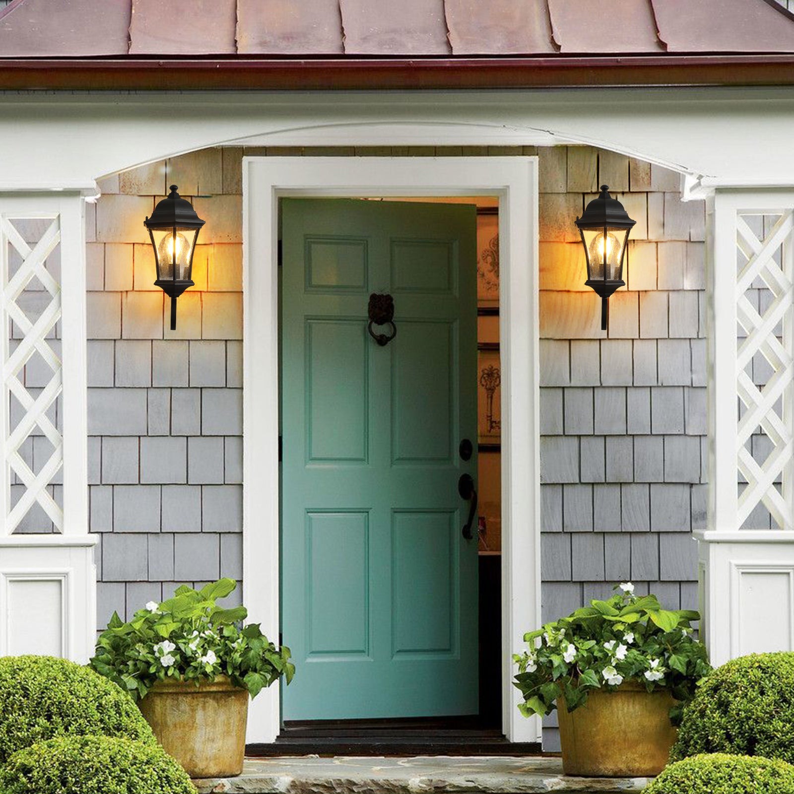 AESTIN'S DECOR Outdoor Light Waterproof Glass Traditional Outdoor Wall Light Fixture