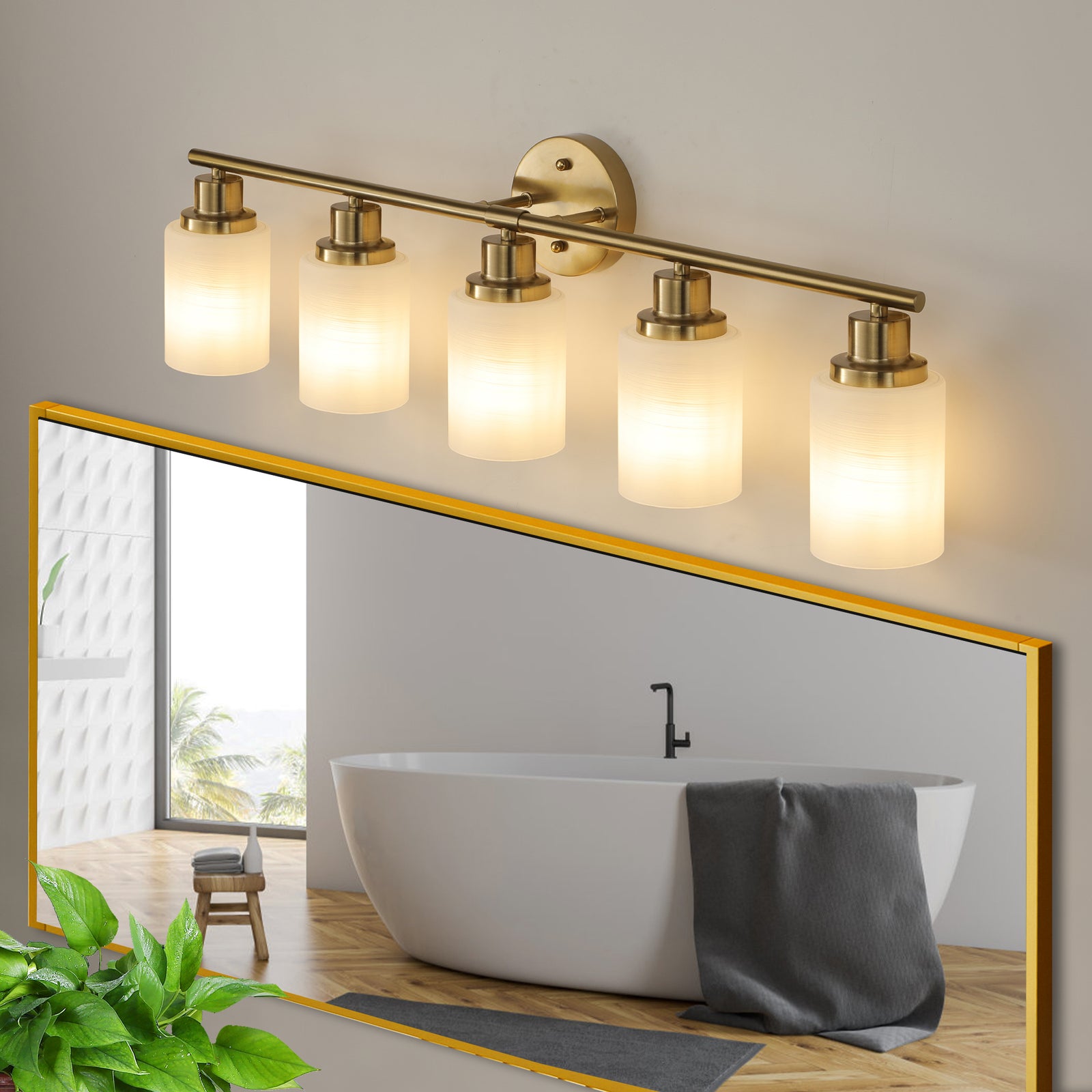 AESTIN'S DECOR Vanity Light Golden Modern Bathroom Vanity Light