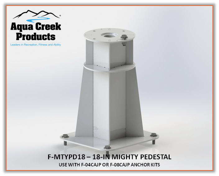 AQUA CREEK PEDESTAL - 18IN HIGH - CHOOSE YOUR ANCHOR Anchor - MIGHTY SERIES LIFTS
