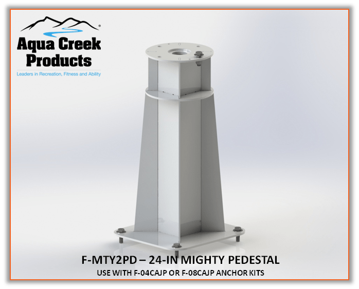 AQUA CREEK PEDESTAL - 24IN HIGH - CHOOSE YOUR ANCHOR Anchor - MIGHTY SERIES LIFTS