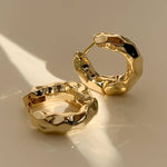 Load image into Gallery viewer, Bezel Ring Earrings Dainty Earrings
