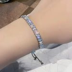 Load image into Gallery viewer, Baguette Crystal Adjustable Tennis Bracelets