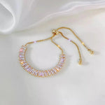 Load image into Gallery viewer, Baguette Crystal Adjustable Tennis Bracelets