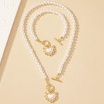Load image into Gallery viewer, 2pc Beaded Heart Pendant Bracelet and Necklace Set