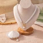 Load image into Gallery viewer, 2pc Beaded Heart Pendant Bracelet and Necklace Set