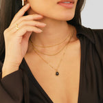 Load image into Gallery viewer, Euphrosyne Black Onyx Necklace