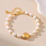 Load image into Gallery viewer, Boho Gold Accented Pearl Bracelets