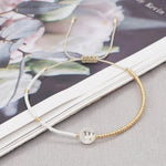 Load image into Gallery viewer, Boho White & Gold Beaded Letter Initial Beaded Bracelets