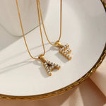 Load image into Gallery viewer, Bold Pearl Letter Initial Necklace