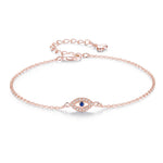 Load image into Gallery viewer, Evil Eye Gold Link Bracelet Link Bracelet with Evil Eye Charm