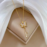 Load image into Gallery viewer, Charming Butterfly Diamond Dazzle Necklace